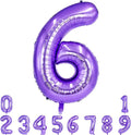 TONIFUL 40 Inch Purple Large Numbers Balloon 0-9 Birthday Party Decor,Foil Mylar Big Number Balloon Digital 6 for Birthday Party,Wedding, Bridal Shower Engagement Photo Shoot, Anniversary