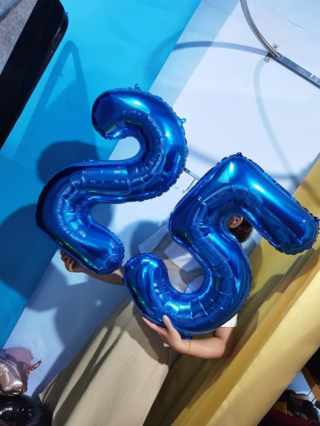 32 Inch Blue Number 6 Balloons Foil Ballon Digital Birthday Party Decoration Supplies (Blue Number 6 Balloon)