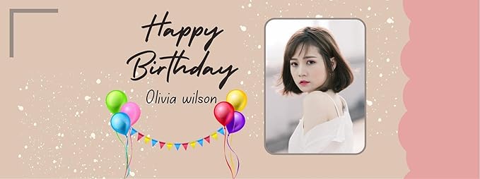 Custom Happy Birthday Vinyl Banner Sign, Personalized Party Backdrop, Gift, and Decoration - From NiceMemoryLLC (Pink Modern Happy Birthday Style 25)