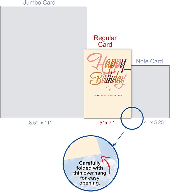 NobleWorks - 1 Funny Birthday Greeting Card - Sassy Bday Card, Stationery Humor - Favorite Human C6408BDG
