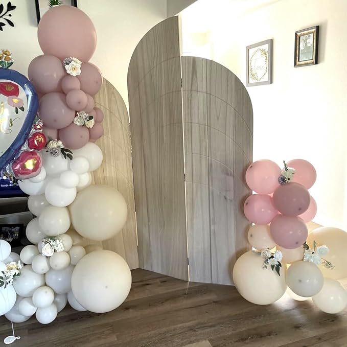 Pink Beige Gold Balloon Garland Arch Kit, 109 Pieces Blush Pastel Pink Peach Pink Gold Beige White Sand Latex Balloon Garland Kit for Girls Women Birthday Baby Bridal Shower Wedding Party Decorations