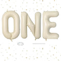 Cream ONE Balloons,40 Inch Letter One Balloon Beige for Baby Shower Gender Reveal Backdrop Party Decorations