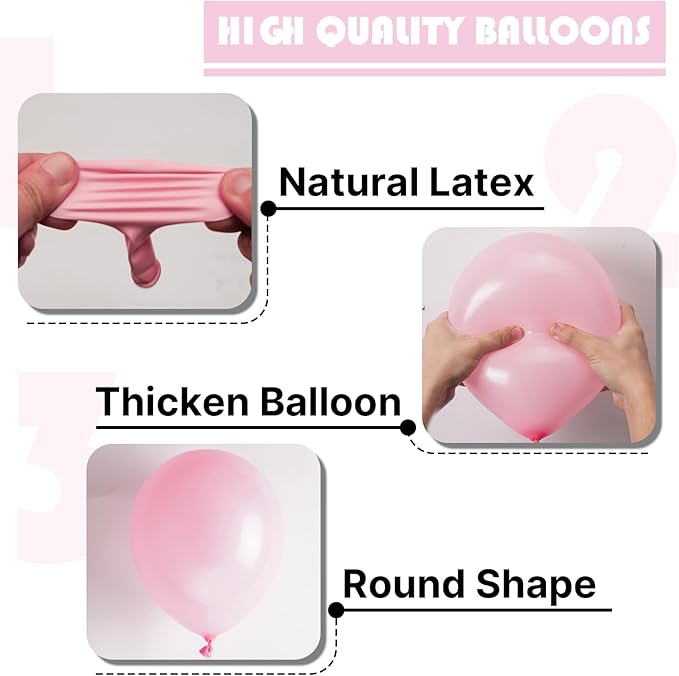 PartyWoo Baby Pink Balloons 155 pcs Different Sizes of 18 12 10 5 Inch Pastel Pale Light Pink Balloons Arch Kit Garland for Baby Shower Gender Reveal Birthday Princess Party Decorations Pink-Q05