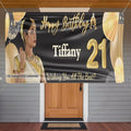 Custom Happy Birthday Vinyl Banner Sign, Personalized Party Backdrop, Gift, and Decoration - From NiceMemoryLLC. (Party colors)