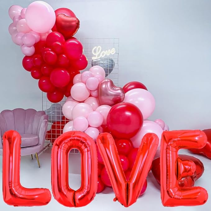 40 Inch Large Red Letter N Balloons Alphabet N Letter Balloons Foil Mylar Big Letter Balloons for Birthday Party Anniversary New Year Graduation Wedding Decorations