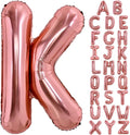 TONIFUL 40 Inch Large Rose Gold Letter K Balloons Giant Alphabet Letter Balloons,Foil Mylar Big Balloons for Birthday Party Anniversary Supplies Decorations