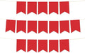 Andaz Press Hanging Pennant Banner with String, Red, 1-Set, 24 Pennants, Approx. 12-Feet Long