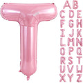 TONIFUL 40 Inch Large Pink Letter T Balloons Giant Foil Mylar Alphabet Balloon for Birthday Party Anniversary Baby Shower Wedding Supplies Decorations