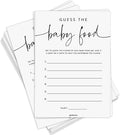 GardenCity Guess the Baby Food Game, Baby Shower Games for Boy or Girl, Gender Neutral, 50 Cards, Minimalist