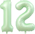 40 Inch Number 12 Balloons, Olive Green Giant Jumbo Helium Number 12 21 Foil Balloons for 12th 12th Birthday Party Anniversary Events Boys Girls Decorations Supplies