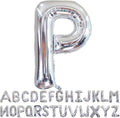 Silver Letter P Balloons 40 inch Large Alphabet P Balloons Silver Helium Foil Letter Balloon Banner for Birthday Party Anniversary Wedding Decoration