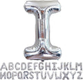 Silver Letter I Balloons 40 inch Large Alphabet I Balloons Silver Helium Foil Letter Balloon Banner for Birthday Party Anniversary Wedding Decoration