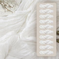 FEXIA 10 Pack Ivory White Gauz Table Runner 35x120 Inches Gauze Table Runner for Bridal Shower Wedding Party First Communion Centerpiece Engagement Boho Table Decoration (Ivory White)
