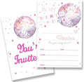 Girl Birthday Party Invitations Supplies with Envelopes Set of 20 In My Birthday Era Party Invites Fill in Blank, Double Sided