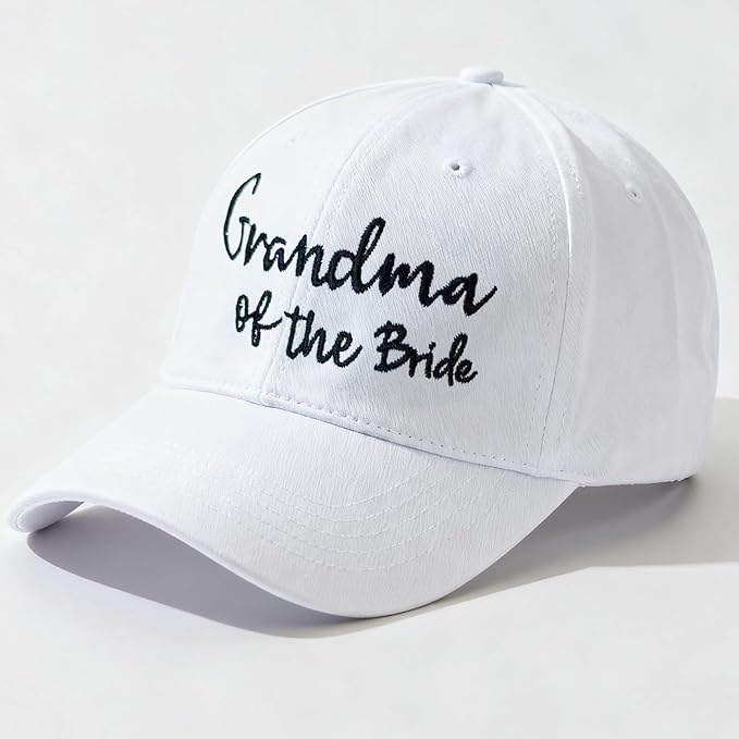 Adjustable Embroidered Hat for Bridal Shower Wedding Engagement Anniversary Honeymoon Newlyweds Couples Gifts