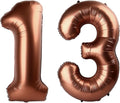 Dark Brown Number 13 Balloon 40 inch, Coffee Brown 13 Number Balloons, 13th Birthday Decorations, Chocolate 13 Year Old Girls Boys Dark Brown Party Supplies