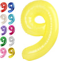 Big Yellow 40 Inch 9 Balloon Number, Jumbo Giant 9th 19 29 39 49 99 Birthday Party Decorations, Large Yellow Foil Balloons Anniversary Birthday Party Engagement Decorations