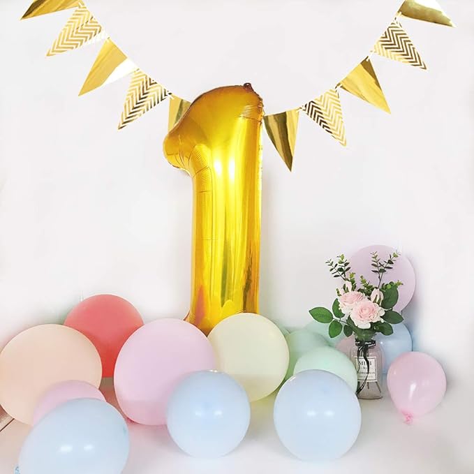 TONIFUL 40 Inch Gold Large Numbers 0-9,Number 9 Digital Helium Balloons,Foil Mylar Big Number Balloons for 2026 Graduation New Year Eve Birthday Party Supplies Decorations