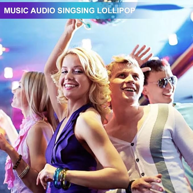Amos Music Lollipop Candy, Audio Singing Lollipop, Individually Wrapped Natural Blueberry Flavor (1 Pack)