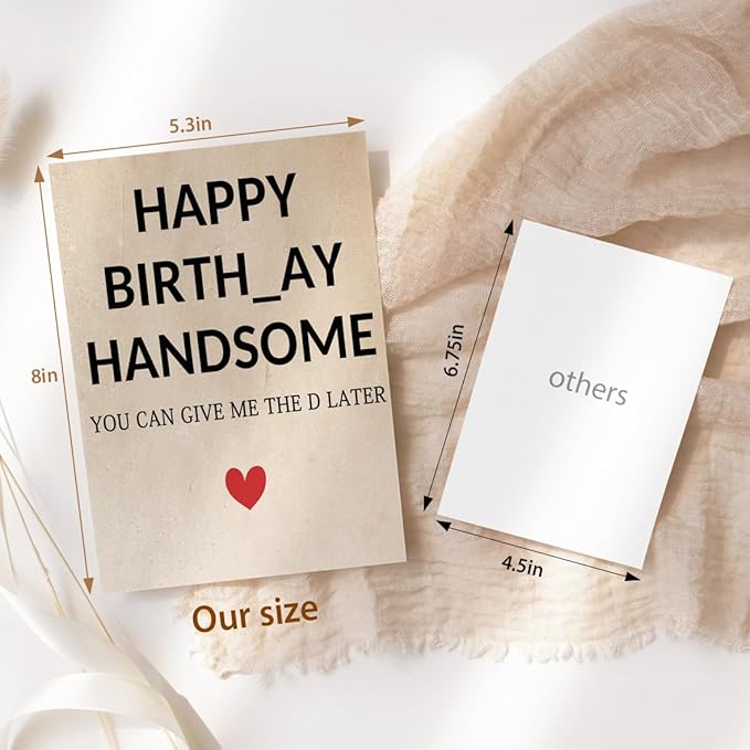 Birthday Gifts for Men, Funny Birthday Card for Boyfriend, Happy Birthday Cards for Husband Him