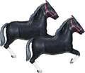 Set of 2 Galloping Black Horse Jumbo 34" Foil Party Balloons