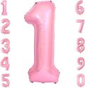 Number 1 Balloon 40 Inch Pink Number Balloon Foil Mylar Alphabet Balloon for Birthday Wedding Baby Shower Party Large Number Balloon