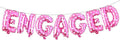 16 inch multicolored Engaged AF Balloon Letters Banner Engagement Party Decorations Supplies (ENGAGED Pink Heart)
