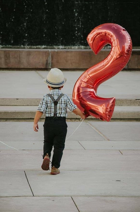 Number 12 Balloons, 40 Inch Balloons for Woman Man 12th Red Birthday Party Decoration, Foil Number Ballon for 12, 21 Valentine's Day, Anniversary, Bridal Shower, Graduation