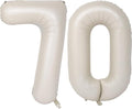40 In Cream white Number Balloons Helium Foil Mylar Balloon Birthday Party banquet Decoration Digital 70