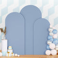 Dusty Blue Wedding Arch Cover Set of 3 Arch Cover Backdrop Fabric 4ft 5ft 6ft Spandex Fit Backdrop Covers for Arched Stand Arches Frame Wall Cover for Birthday Baby Shower Party Arched Stand Covers