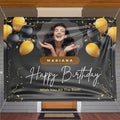 Custom Happy Birthday Vinyl Banner Sign, Personalized Party Backdrop, Gift, and Decoration - From NiceMemoryLLC. (Style-09)
