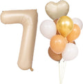 40 In Caramel Number Balloons Helium Foil Mylar latex Balloon Birthday Party banquet Decoration Digital 7