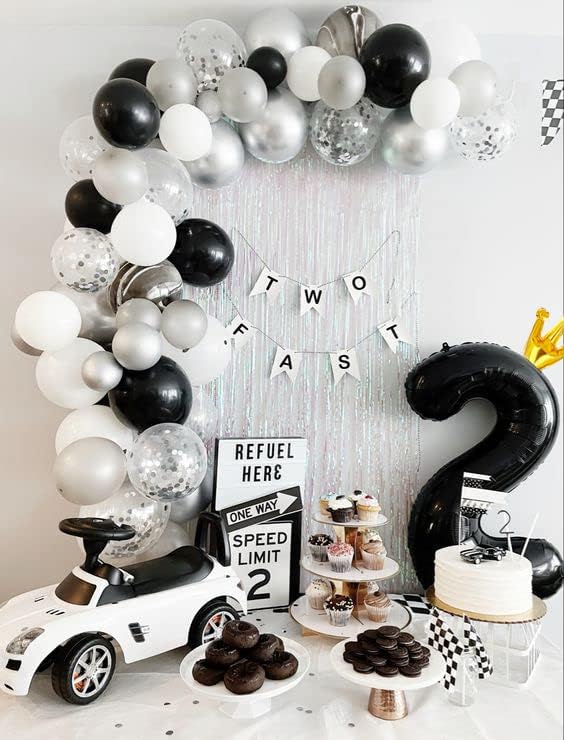 Black 4 Balloon, 40 Inch Number Balloon, 4th Black and Gold Party Decorations, Number 14 40 Balloons, Four Large Numbers for Party Decor, Number 4 Balloon.