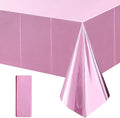 1 Piece Pink Foil Tablecloth 54 * 72inch Plastic Baby Shower Birthday Party Table Cloths Disposable Waterproof Table Cover for Anniversary Bridal Shower Wedding Party Supplies