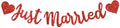 BEISHIDA Red Just Married Banner - NO DIY, Glitter Wedding Party Banner,Just Married Signs, Bachelorette/Bridal Garland,Engagement Party Decor Supplies, Wedding Reception Party Decorations.