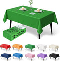 Craft And Party 12-Pack Hunter Green Plastic Tablecloths – 54 x 108 Inch Disposable Table Covers for Rectangle Tables, Heavy Duty & Waterproof for Parties, Events, Banquets, Hunter Green