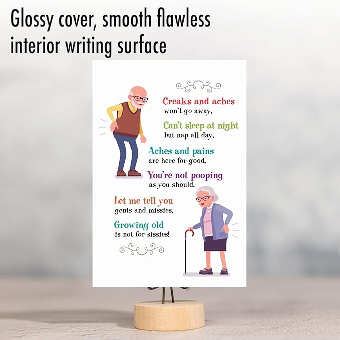NobleWorks - Humorous Birthday Greeting Card with 5 x 7 Inch Envelope (1 Card) Bday Creaks and Aches C2390BDG