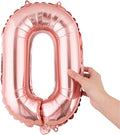 Restaurantware Balloonify 16 Inch Letter Balloon 1 Alphabet Party Balloon - Letter O Self-Sealing Rose Gold Foil Mylar Balloon Hanging Film Decoration For Birthday Wedding Or Graduation