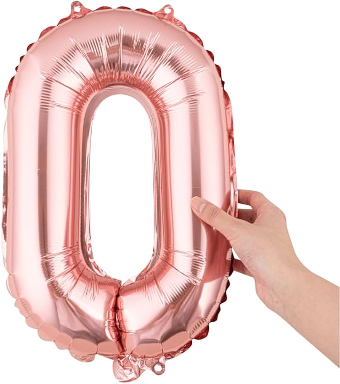 Restaurantware Balloonify 16 Inch Letter Balloon 1 Alphabet Party Balloon - Letter O Self-Sealing Rose Gold Foil Mylar Balloon Hanging Film Decoration For Birthday Wedding Or Graduation