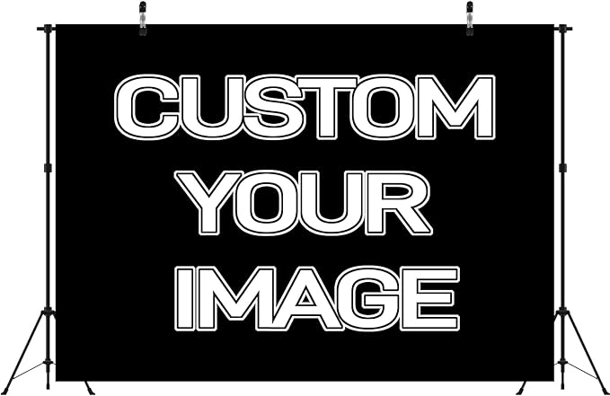 BELECO 6x4ft Fabric Custom Backdrop Customized Backdrops with Picture Logo Text Customize Your Design Personalized Background Backdrop Banner for Party Decor Birthday Wedding Festival Photoshoot Prop