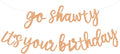 BEISHIDA Go Shawty It's Your Birthday Banner NO DIY Hip Hop Theme Happy Birthday Banner Pre-Strung Rap Theme Happy Birthday Sign for Man Women birthday Party Supply Glitter Light Orange