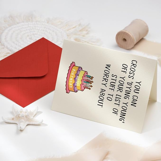 Funny birthday card|Witty Greeting for Men, Women, Parents, Siblings, and Friends |Happy Bday Card for husband wife and anyone