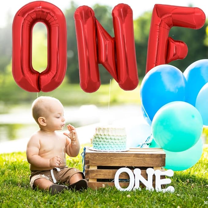 TONIFUL 40 Inch Large Bright Red Letter Balloons A-Z, Giant Jumbo Helium Foil Mylar Big Letter N Balloons for Birthday Party Anniversary Wedding Decorations