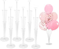 6 Sets Balloon Sticks with Base for Table Balloon Stand Kit Balloon Stands with Base for Floor Balloon Arch Stand with Base Balloon Stands for Table Baby Shower Birthday Wedding Party Decorations