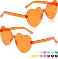 Heart Sunglasses 2 Pairs Heart Shaped Sunglasses Womens Heart Glasses Rave Sunglasses for Women Party Favors