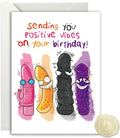 Funny Birthday Card For Women, Funny Rude Birthday Card, Dirty Birthday Card for Women, Rude Birthday Card for Women, Happy 50th 60th 70th Birthday Card for Women 'Sending You Positive Vibes’