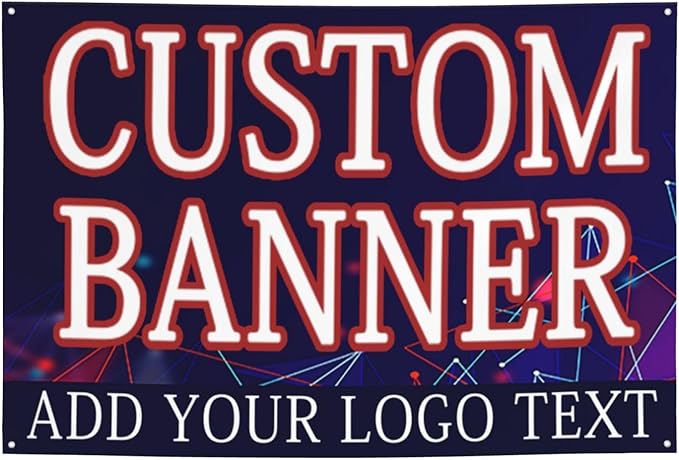 Custom Banners Personalized Banner Signs with Logo Text for Party Birthday Graduation Wedding Event Decoration 47×71 Inches