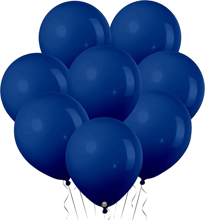 AFTERLOON® Biodegradable Mini Balloons 50 pcs Blue 5 Inch, Matte Color Thickened Extra Strong Latex Helium Float, Baby Shower Gender Reveal Garland Arch Wedding Birthday Party Decorations