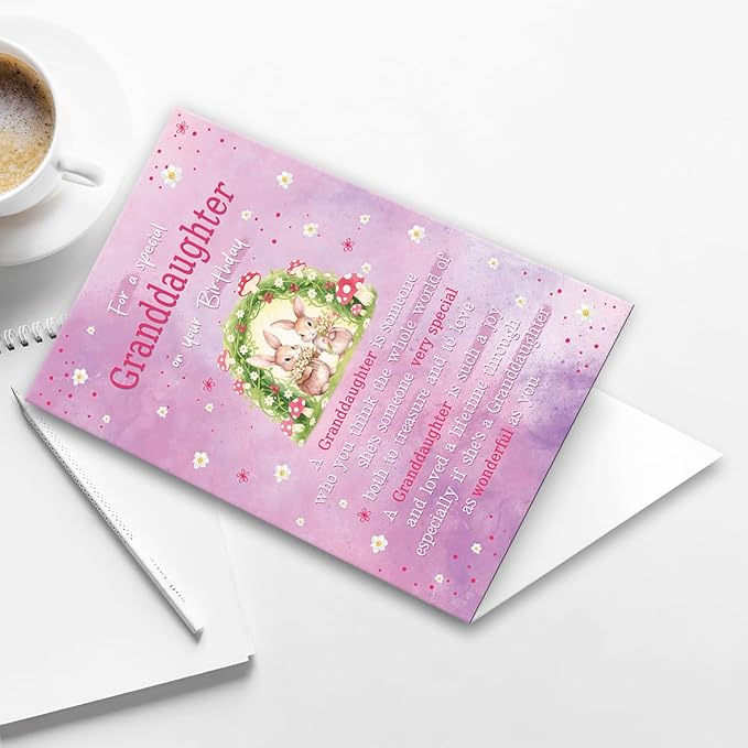 Granddaughter Birthday Card,Birthday Gift from Grandma Grandpa