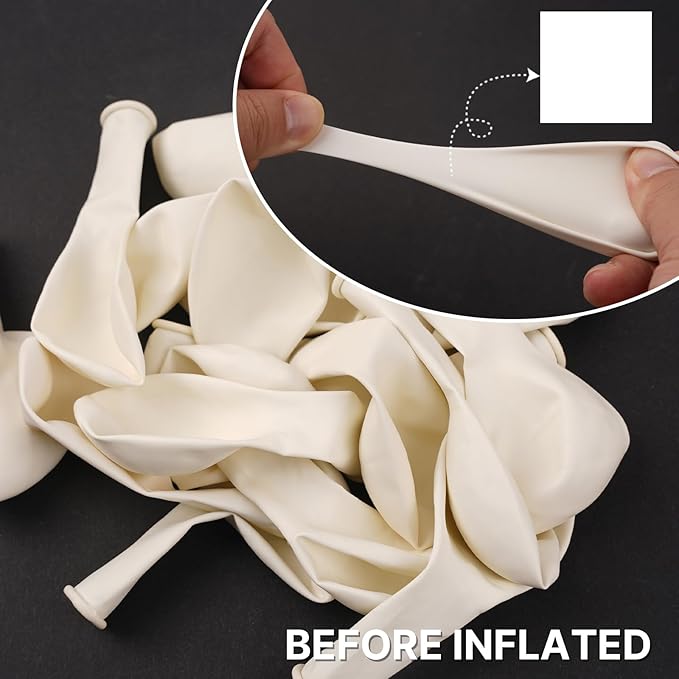 PartyWoo White Balloons 152pcs Different Sizes Pack of 18 12 10 5 Inch Matte Balloons Arch Kit for Baby Shower Birthday Graduation Wedding Anniversary Bridal Shower Party Decorations White-Y13